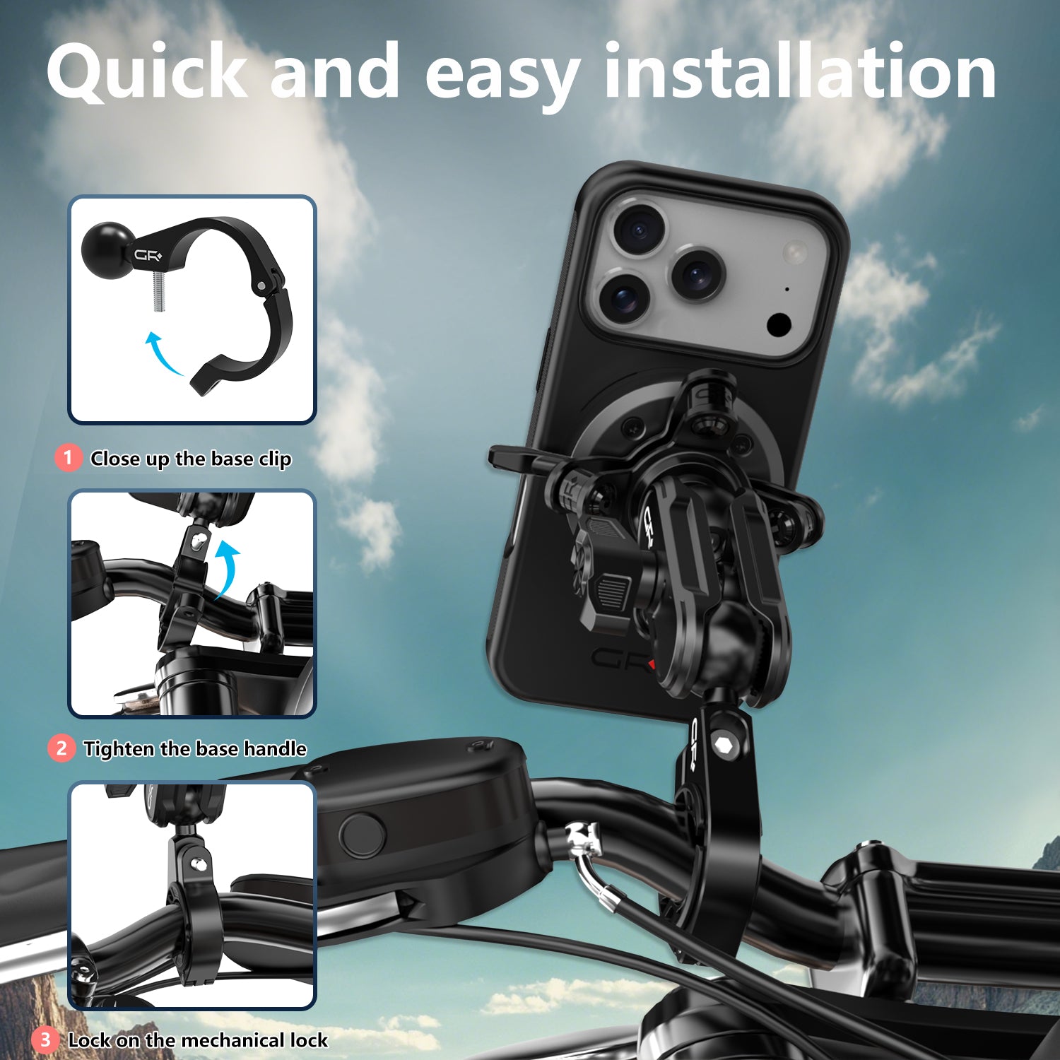 MT6 Handlebar Mount with Vibration Dampener