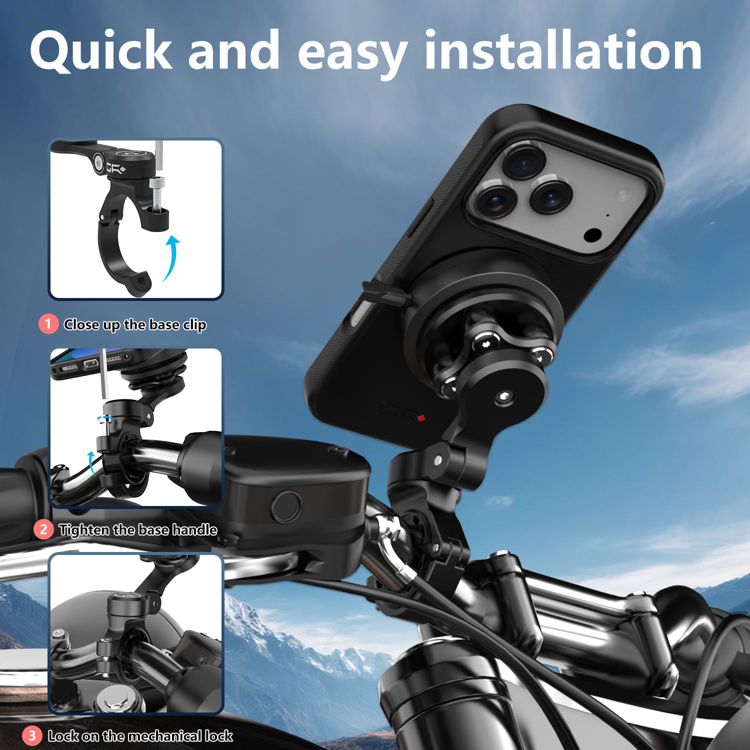 MT11 Handlebar Mount with Vibration Dampener PRO
