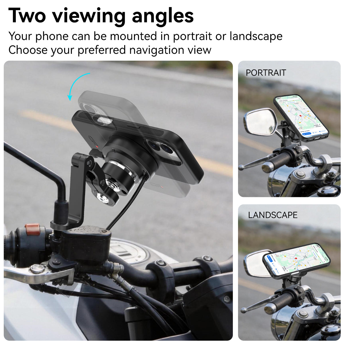 GRXPLORE GR-MW67 Espejo retrovisor con carga inalámbrica