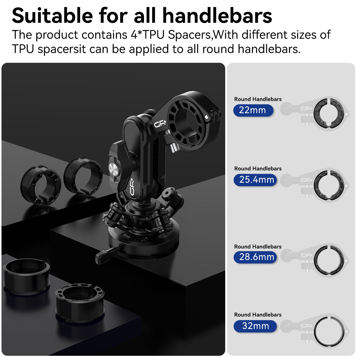 MT6 Handlebar Mount with Vibration Dampener