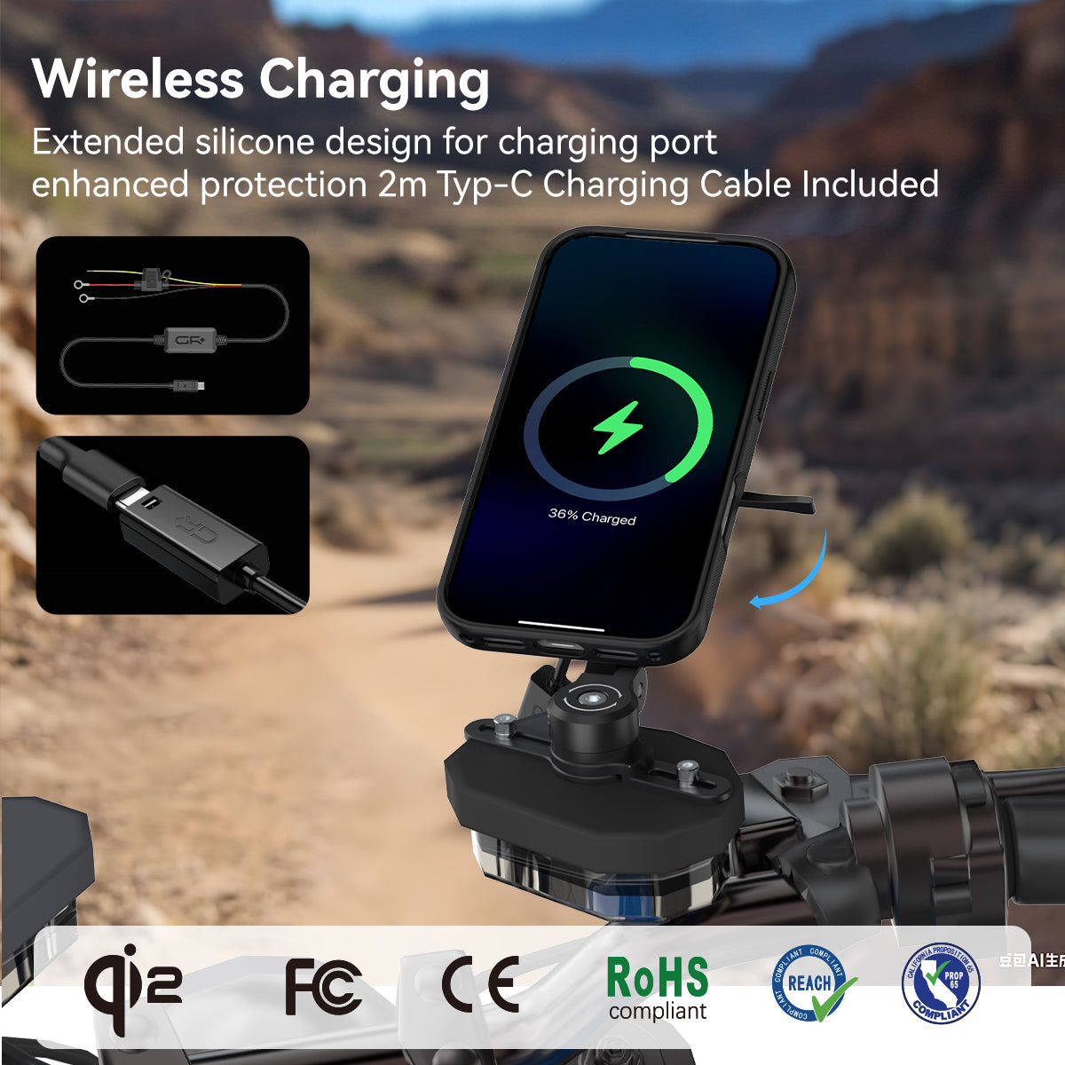 MW62 Wireless Charging Brake Reservoir Mount