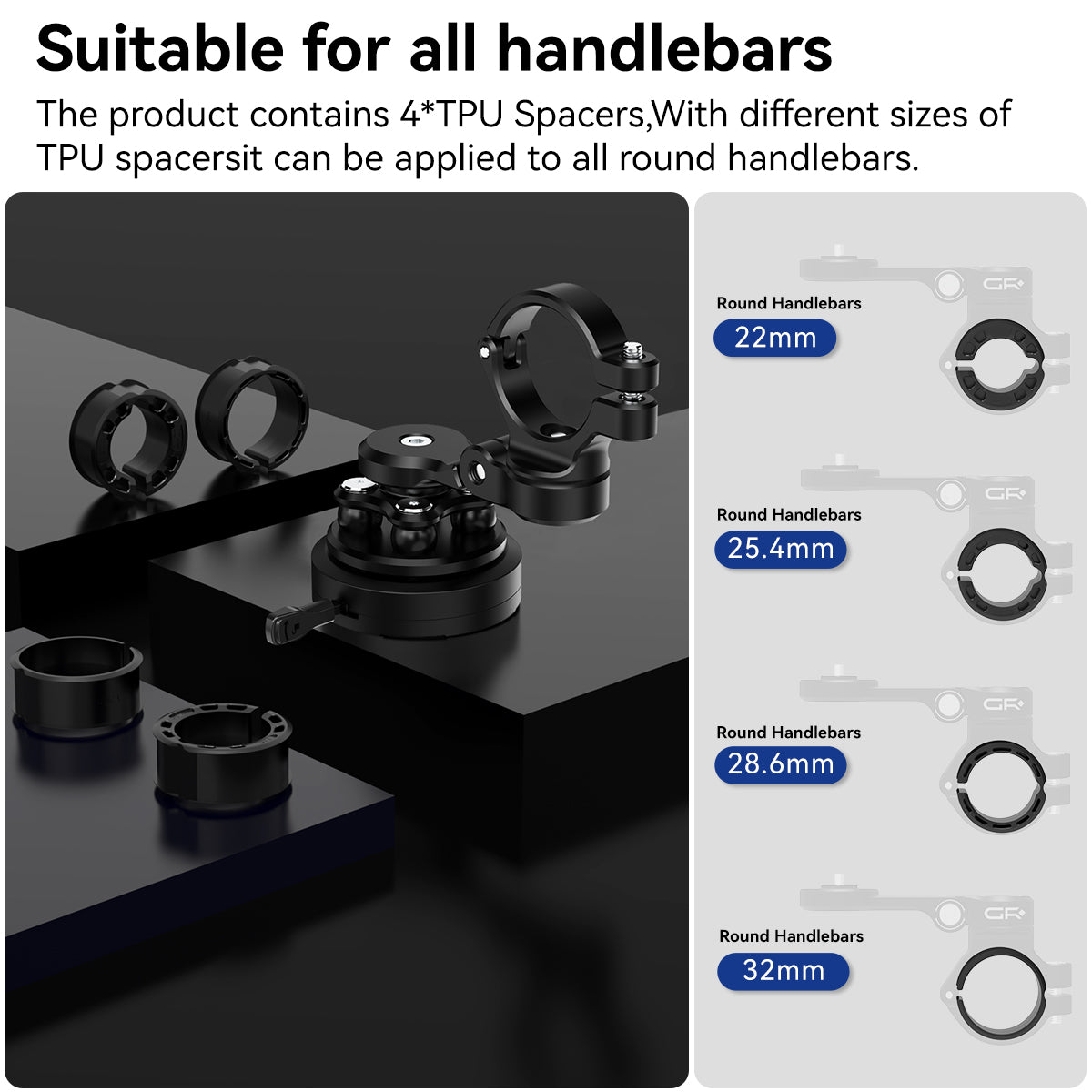 MT11 Handlebar Mount with Vibration Dampener PRO