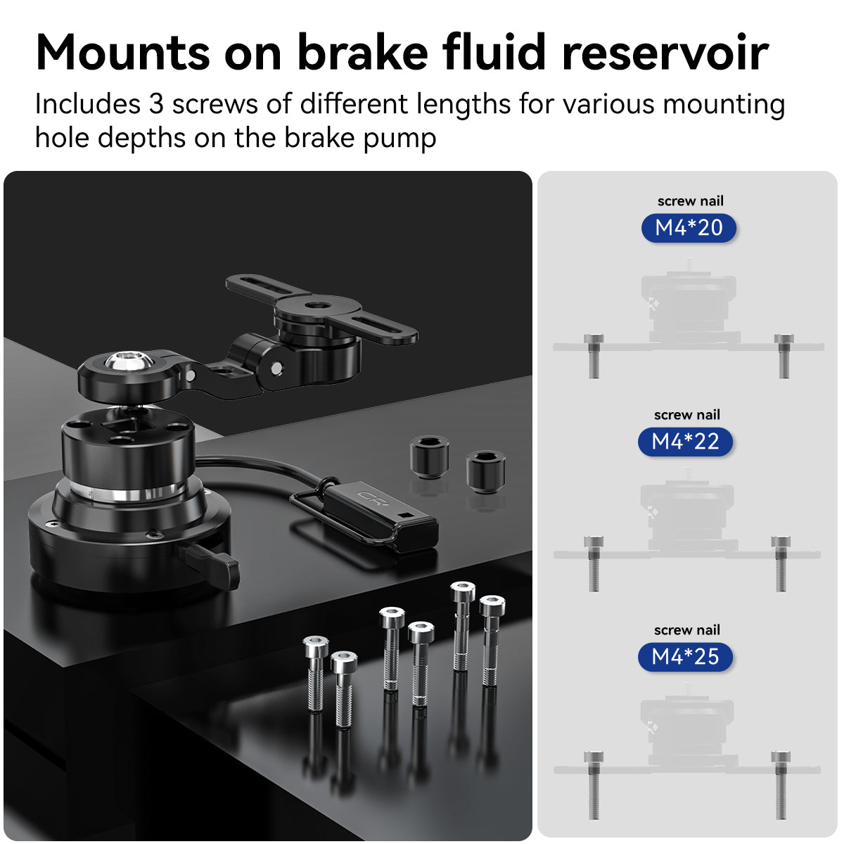 MW62 Wireless Charging Brake Reservoir Mount