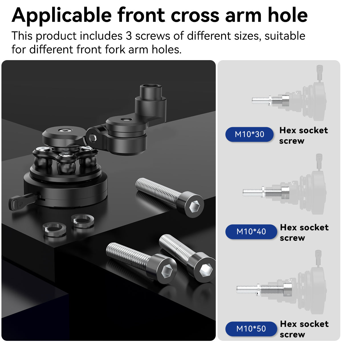 MW66 Handlebar Clamp Bolt Mount with Wireless Charging with Vibration Dampener