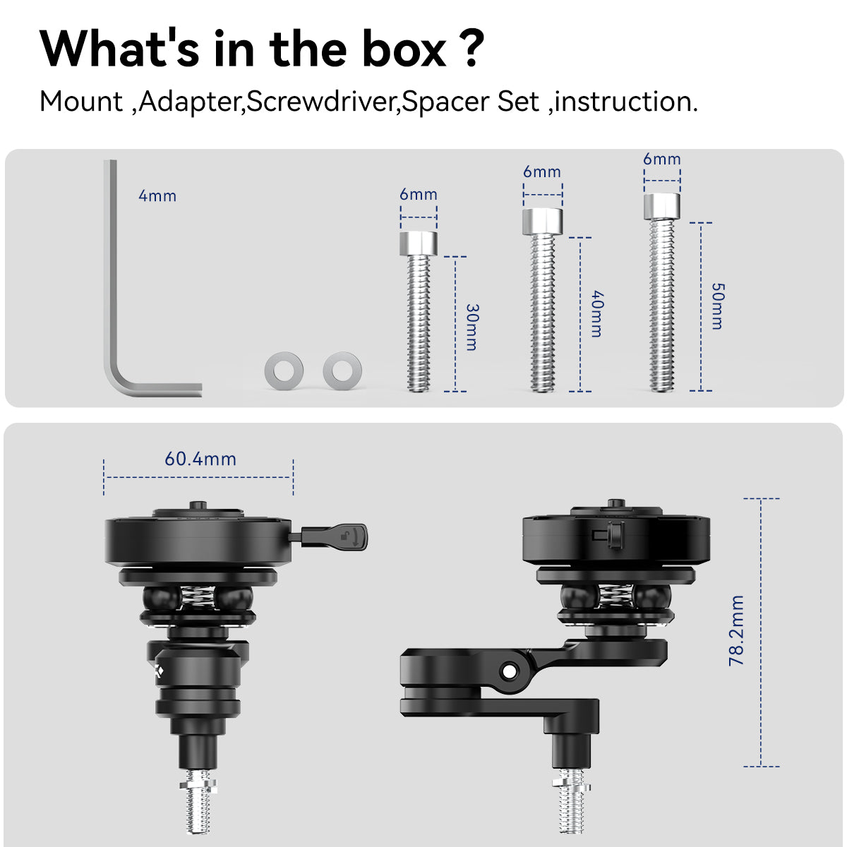 MW66 Handlebar Clamp Bolt Mount with Wireless Charging with Vibration Dampener