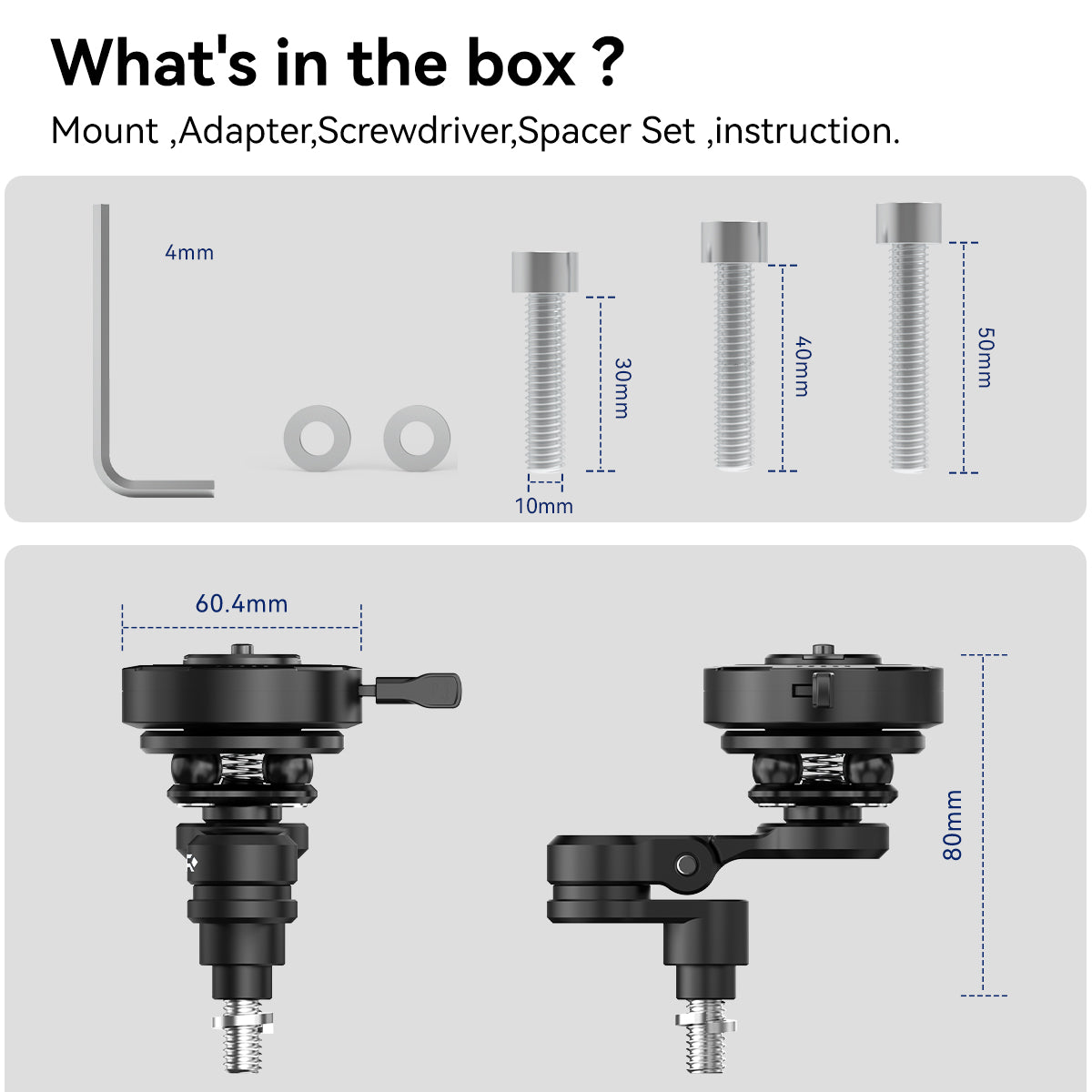 MW66 Handlebar Clamp Bolt Mount with Wireless Charging with Vibration Dampener