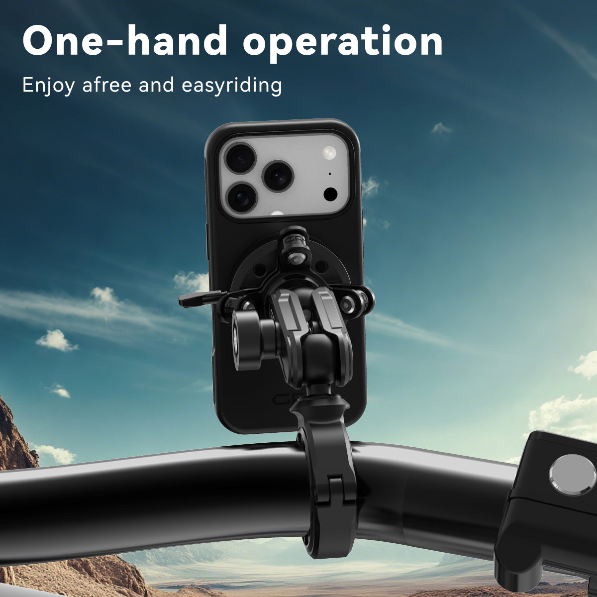 MT90-L Anti-theft Handlebar Mount with Vibration Dampener