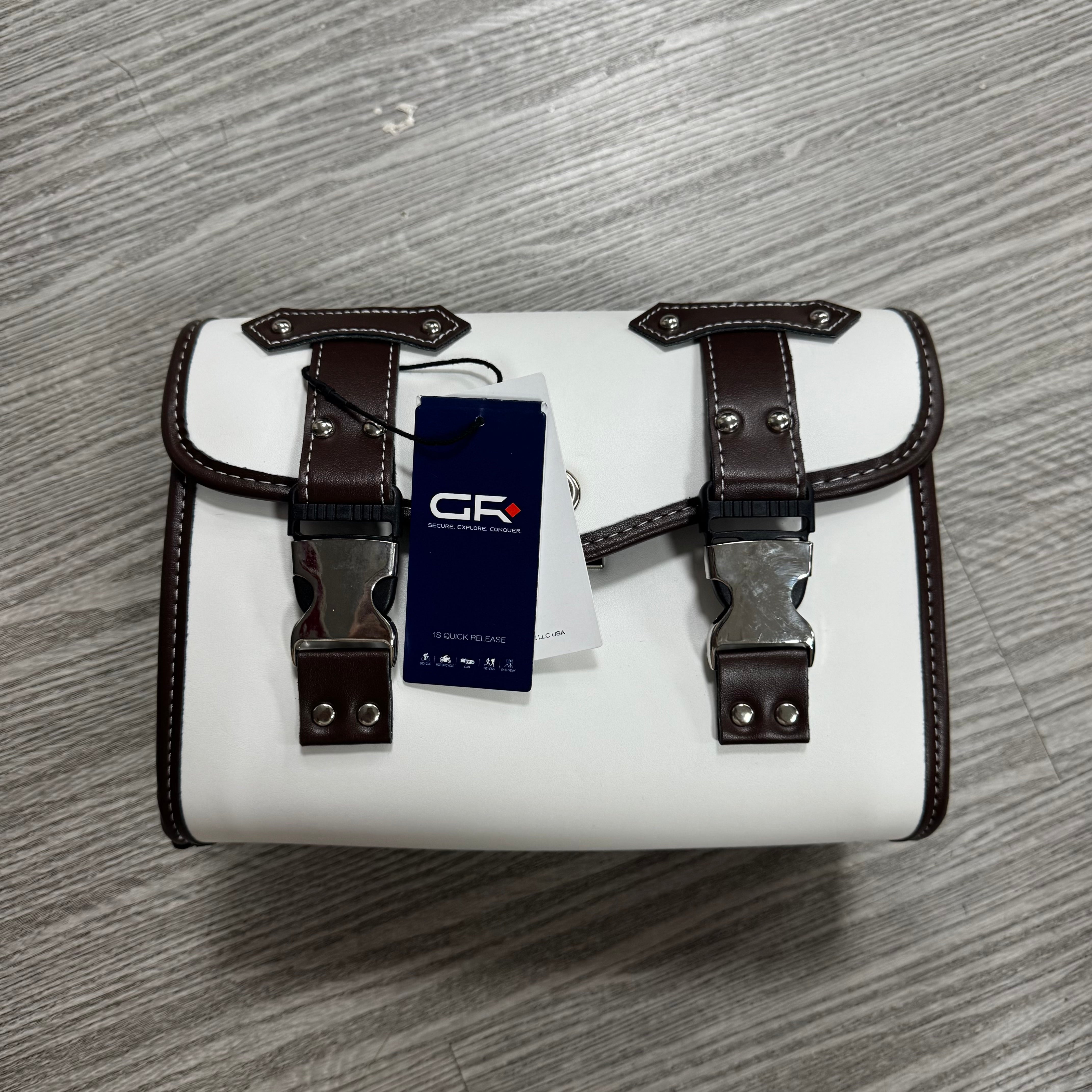 GR Motorcycle Tool Bag Vintage Motorcycle Tail Bag Waterproof Messenger Bag BikeTank Bag Saddle Bag Canvas Sissy Bar Bag Handlebar Bag for Powersports Camera Bag for Men& Women