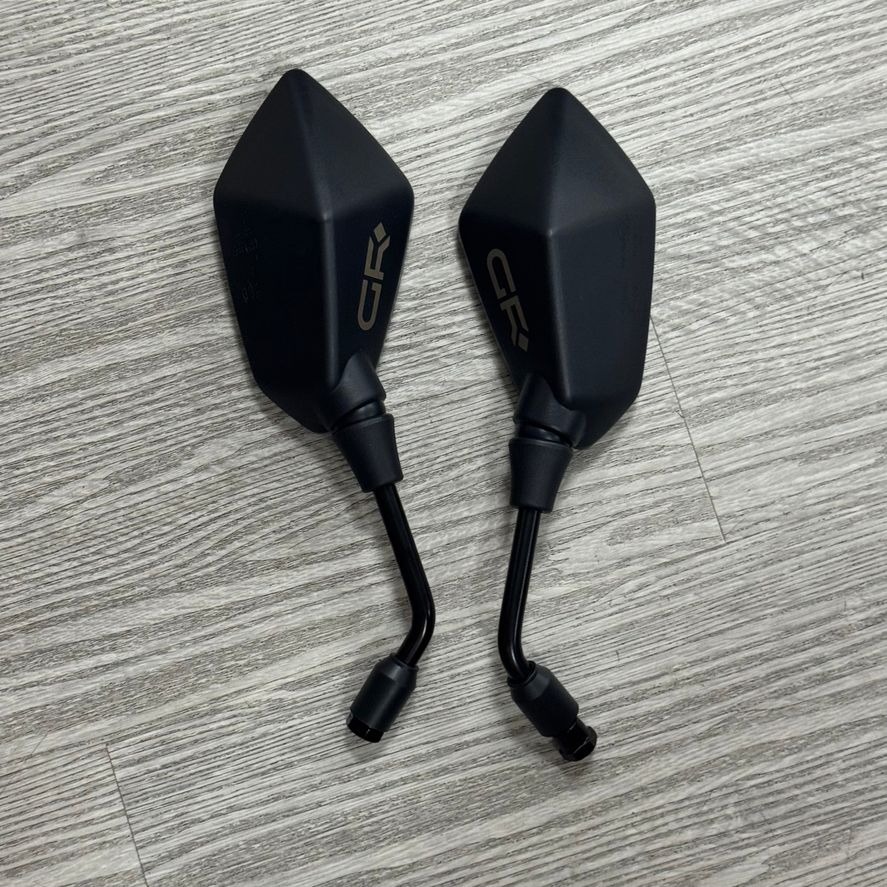 Espejos de motocicleta GR - Espejos retrovisores laterales para manillar con tornillo M8 M10 - Se adapta a bicicletas, scooters, ATV, UTV, motos de cross